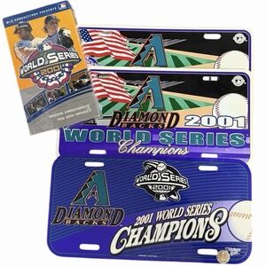 2021 World Series License Plates (3) MLB Diamondbacks vs New York Yankees VHS
